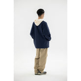 Unisex Jacket Retro Hooded Jacket Men Baggy Coat